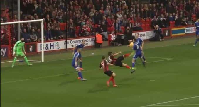 Video: Kermorgant scores outrageous scissors-kick wondergoal for Bournemouth Video: Kermorgant scores outrageous scissors-kick wondergoal for Bournemouth
