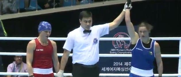 Katie Taylor through to last 8 after grinding win over Mira Potkonen Katie Taylor through to last 8 after grinding win over Mira Potkonen