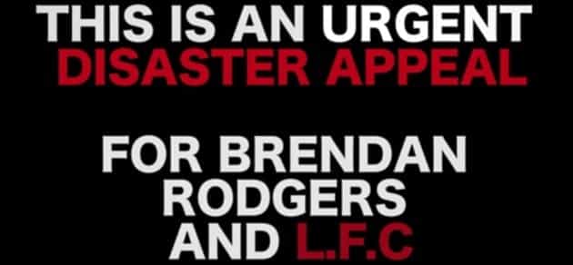 VIDEO: Manchester United fans launch “Help Brendan Rodgers” disaster appeal VIDEO: Manchester United fans launch “Help Brendan Rodgers” disaster appeal