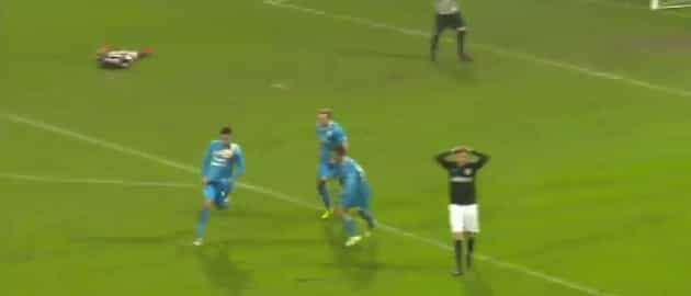 VIDEO: German third tier sees goal scored by robot footballer, well … player with defibrillator VIDEO: German third tier sees goal scored by robot footballer, well … player with defibrillator