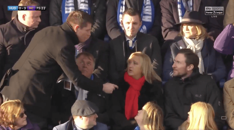 Sky Sports reporter tries to interview random Huddersfield fan who he thinks is their new manager Sky Sports reporter tries to interview random Huddersfield fan who he thinks is their new manager