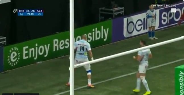 Simon Zebo mimics Cristiano Ronaldo after brilliant crosskick try Simon Zebo mimics Cristiano Ronaldo after brilliant crosskick try