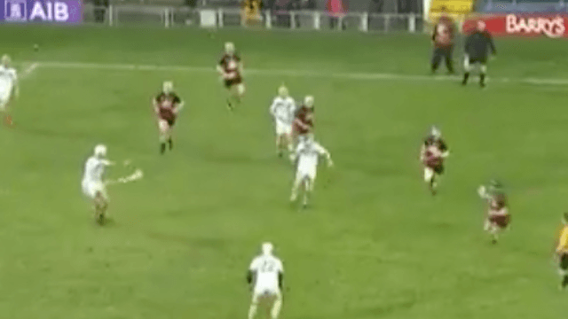 TJ Reid produces perfect 20-yard kick pass in hurling assist for the ages TJ Reid produces perfect 20-yard kick pass in hurling assist for the ages