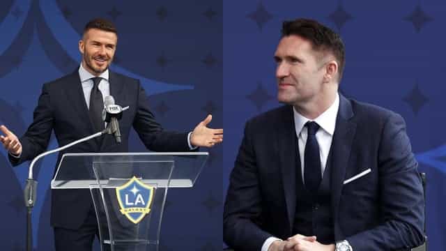 Robbie Keane paid tribute to David Beckham during LA Galaxy statue unveiling Robbie Keane paid tribute to David Beckham during LA Galaxy statue unveiling
