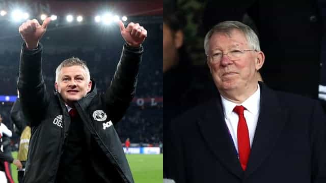 Alex Ferguson congratulated the Man United squad after they knocked PSG out of the Champions League Alex Ferguson congratulated the Man United squad after they knocked PSG out of the Champions League