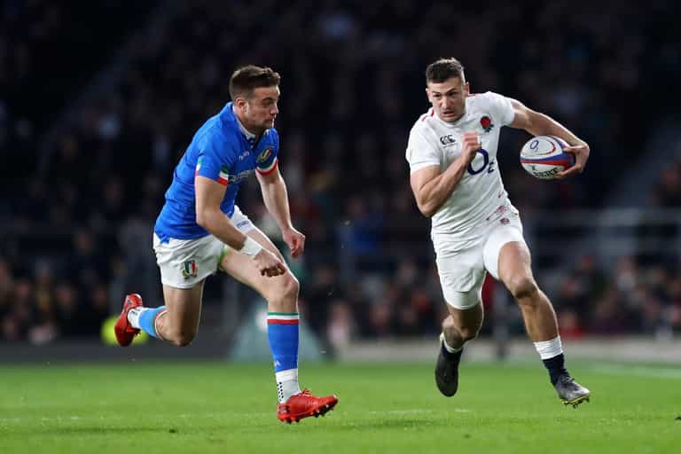 Jonny May tackles Italy physio during England Six Nations win Jonny May tackles Italy physio during England Six Nations win