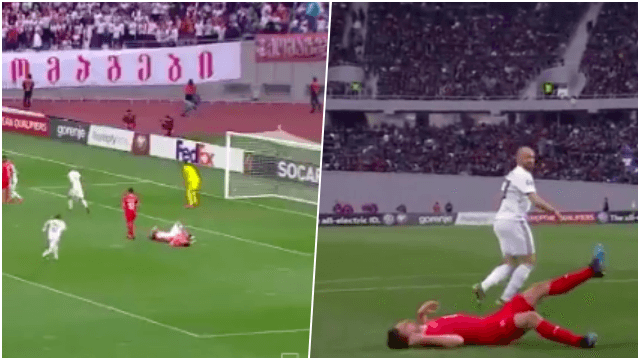 Opponent rushes to save Fabian Schar’s life after defender is knocked unconscious Opponent rushes to save Fabian Schar’s life after defender is knocked unconscious