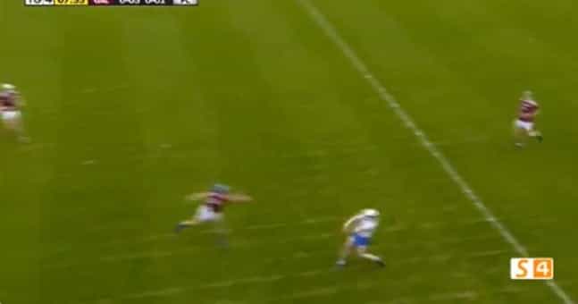 Waterford’s Stephen Bennett smashes over monstrous point against Galway Waterford’s Stephen Bennett smashes over monstrous point against Galway