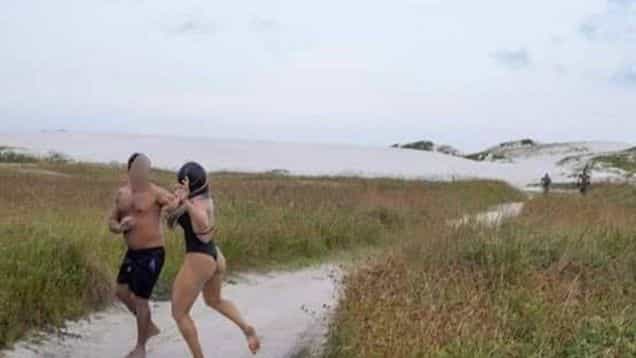 MMA fighter Joyce Vieira attacks man who allegedly masturbated during swimsuit photoshoot MMA fighter Joyce Vieira attacks man who allegedly masturbated during swimsuit photoshoot
