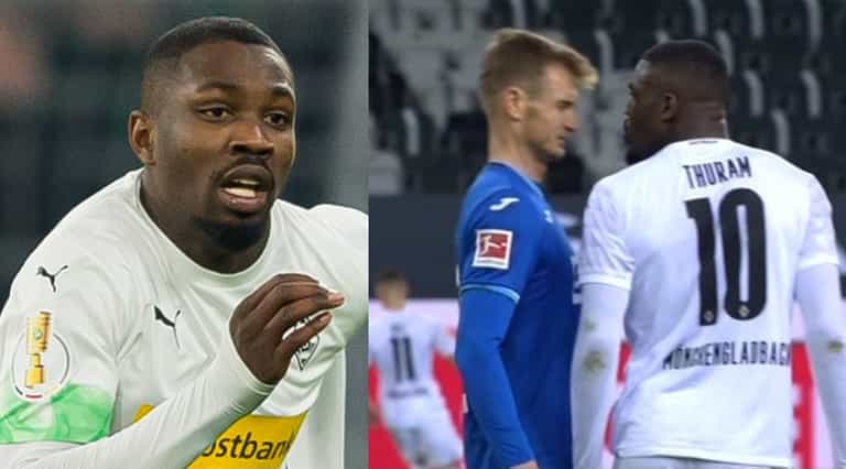 Marcus Thuram apologies after spitting in the face of opponent Marcus Thuram apologies after spitting in the face of opponent