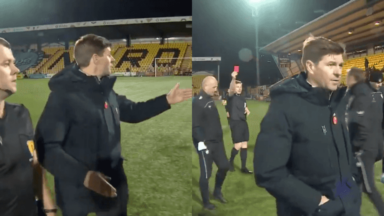 Steven Gerrard could miss Rangers’ title winning game after red card Steven Gerrard could miss Rangers’ title winning game after red card