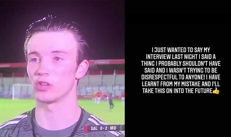 Man Utd youngster apologises for an interview you couldn’t but respect Man Utd youngster apologises for an interview you couldn’t but respect