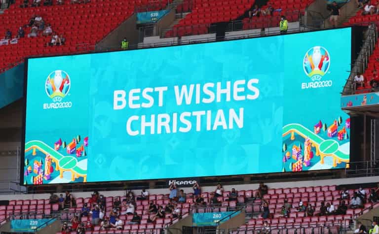 Denmark and Belgium to kick ball out of play in 10th minute as Christian Eriksen tribute Denmark and Belgium to kick ball out of play in 10th minute as Christian Eriksen tribute