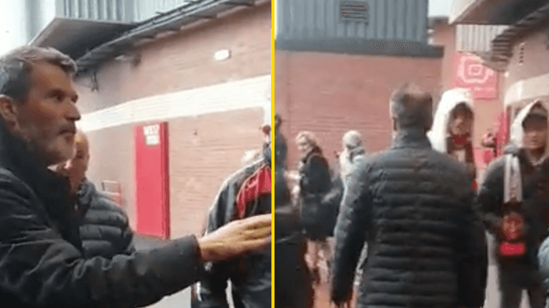 Roy Keane involved in exchange with fan after Manchester derby Roy Keane involved in exchange with fan after Manchester derby
