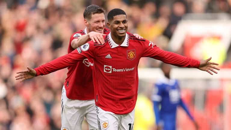 Marcus Rashford scores twice as Man United ease past Leicester City Marcus Rashford scores twice as Man United ease past Leicester City