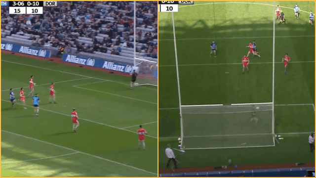 Lorcan O’Dell scores goal of the season as Dublin find Derry’s net four times Lorcan O’Dell scores goal of the season as Dublin find Derry’s net four times
