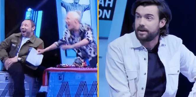 Jack Whitehall sends last Soccer AM show into hysterics with Rolf Harris joke Jack Whitehall sends last Soccer AM show into hysterics with Rolf Harris joke
