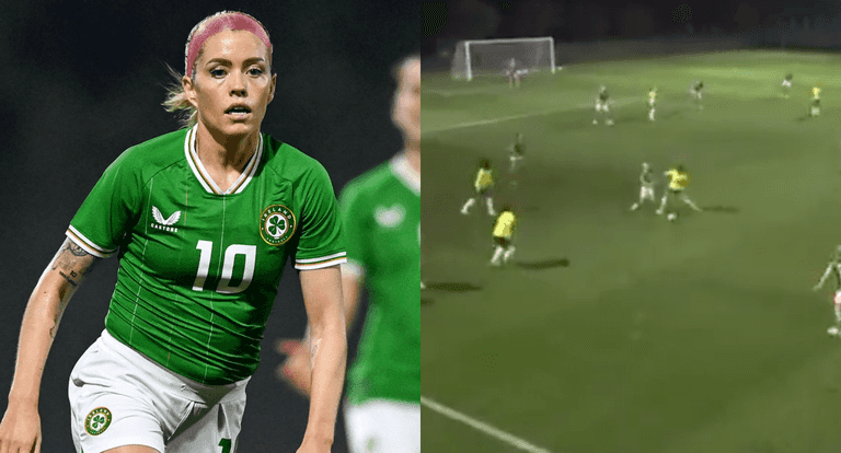 Footage emerges of challenge that injured Denise O’Sullivan before Ireland abandoned Colombia game Footage emerges of challenge that injured Denise O’Sullivan before Ireland abandoned Colombia game
