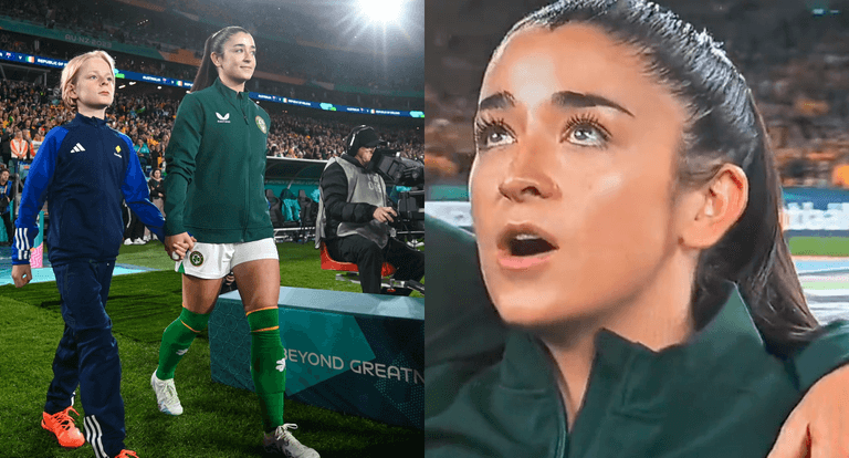 American born Marissa Sheva belts out Amhrán na bhFiann before World Cup opener American born Marissa Sheva belts out Amhrán na bhFiann before World Cup opener