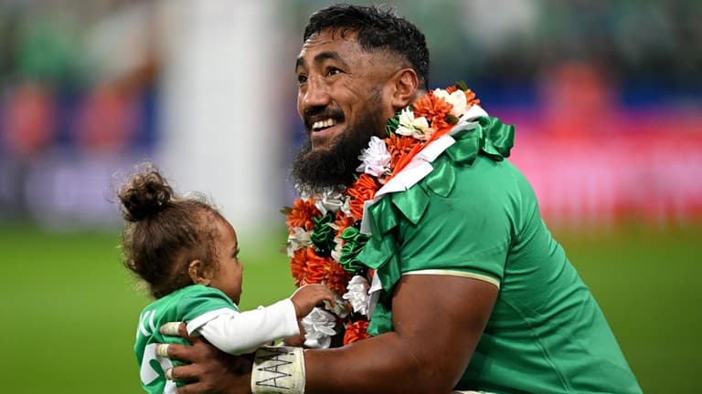 Bundee Aki shared a lovely post-match moment with Bryan Habana Bundee Aki shared a lovely post-match moment with Bryan Habana
