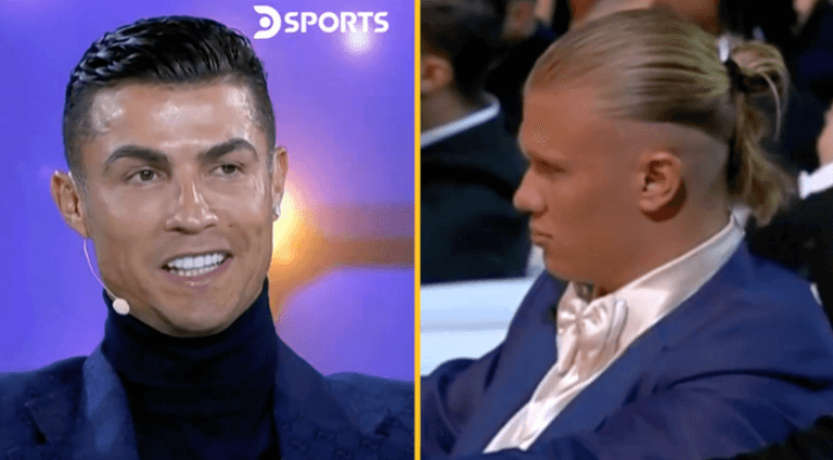 Erling Haaland looks on unimpressed as Cristiano Ronaldo claims he is ‘best goalscorer’ Erling Haaland looks on unimpressed as Cristiano Ronaldo claims he is ‘best goalscorer’