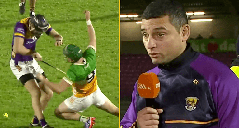 “You grab the face-guard, you’re going to get a red” – Keith Rossiter gives honest take on controversial red card “You grab the face-guard, you’re going to get a red” – Keith Rossiter gives honest take on controversial red card