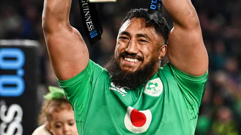 ITV cameras catch wonderful Bundee Aki gesture after Ireland victory ITV cameras catch wonderful Bundee Aki gesture after Ireland victory