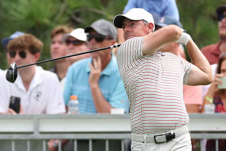 Rory McIlroy forced to fetch soaking golf club after launching it in temper Rory McIlroy forced to fetch soaking golf club after launching it in temper