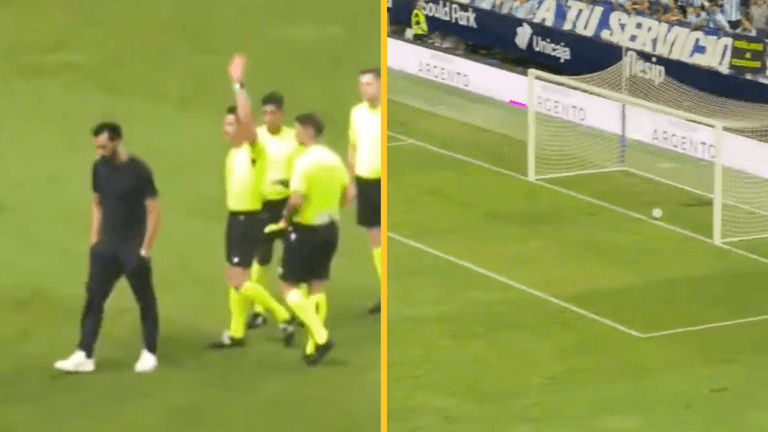 Premier League side’s match ends in farce with penalty into empty net Premier League side’s match ends in farce with penalty into empty net