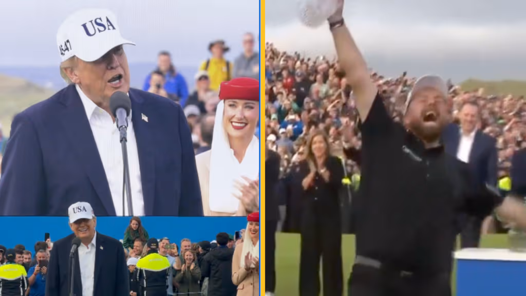 Donald Trump makes huge Irish promise at Shane Lowry victory speech