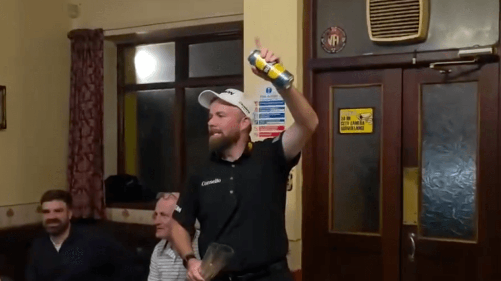 Shane Lowry seen singing anti-Westmeath chant during Irish Open celebrations