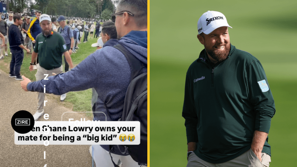 Shane Lowry seen calling out fans for ‘childish’ behaviour at BMW