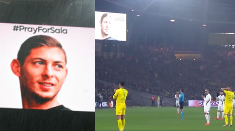 Nantes match paused in ninth minute for emotional tribute to Emiliano Sala Nantes match paused in ninth minute for emotional tribute to Emiliano Sala