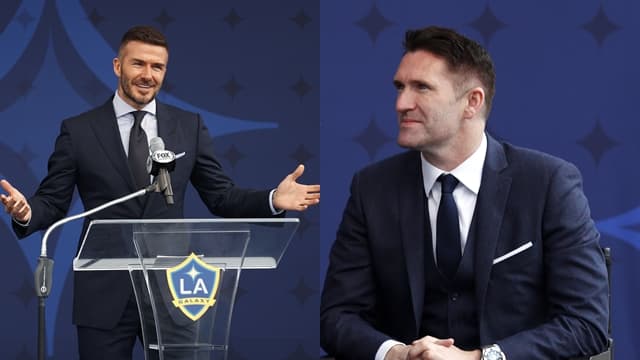 Robbie Keane paid tribute to David Beckham during LA Galaxy statue unveiling Robbie Keane paid tribute to David Beckham during LA Galaxy statue unveiling