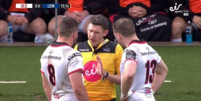 ‘The referee and touch judge completely bottled Fergus McFadden’s red card’ ‘The referee and touch judge completely bottled Fergus McFadden’s red card’