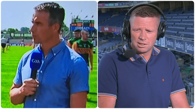 Tomás Ó Sé had plenty to say on Dessie Dolan’s brave Fitzgerald Stadium footwear Tomás Ó Sé had plenty to say on Dessie Dolan’s brave Fitzgerald Stadium footwear