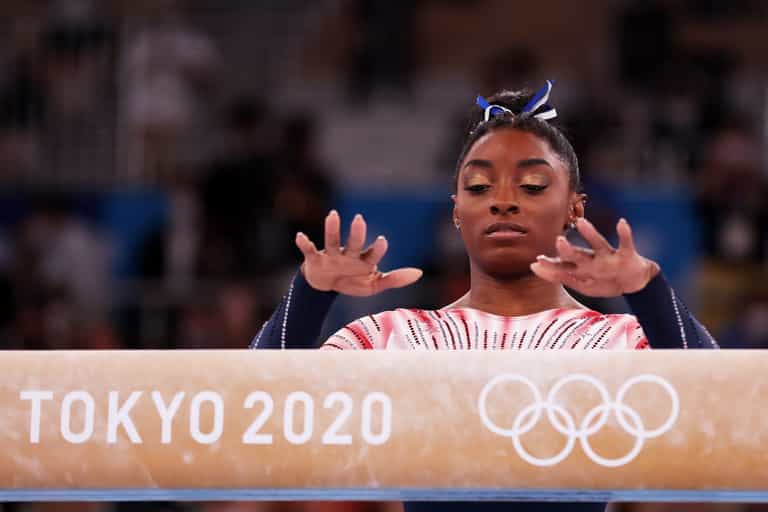Emotional scenes at the Ariake Arena as Simone Biles makes a bronze medal winning return Emotional scenes at the Ariake Arena as Simone Biles makes a bronze medal winning return
