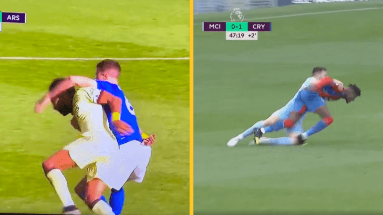 Arsenal fans left fuming by refereeing inconsistency after Evans and Laporte tackles Arsenal fans left fuming by refereeing inconsistency after Evans and Laporte tackles