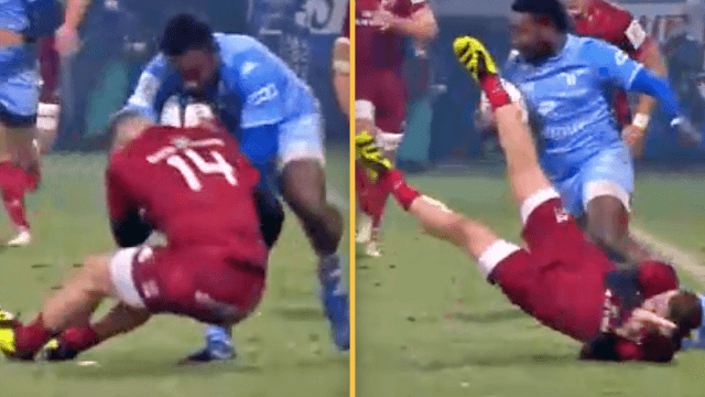 Castres winger Filipo Nakosi’s devastating carry flattens Conor Murray and Andrew Conway Castres winger Filipo Nakosi’s devastating carry flattens Conor Murray and Andrew Conway