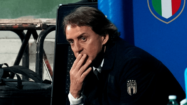 Roberto Mancini answers cryptically when asked about his future as Italy boss Roberto Mancini answers cryptically when asked about his future as Italy boss