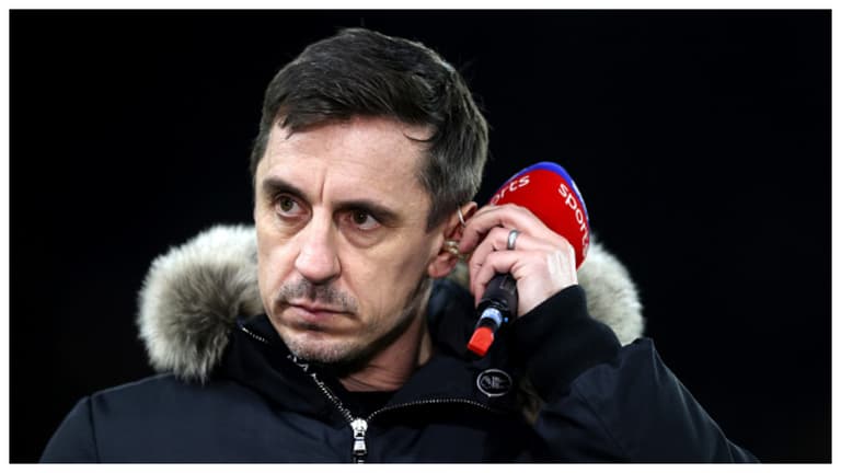Gary Neville copped it from Liverpool fans after getting a tad carried away Gary Neville copped it from Liverpool fans after getting a tad carried away