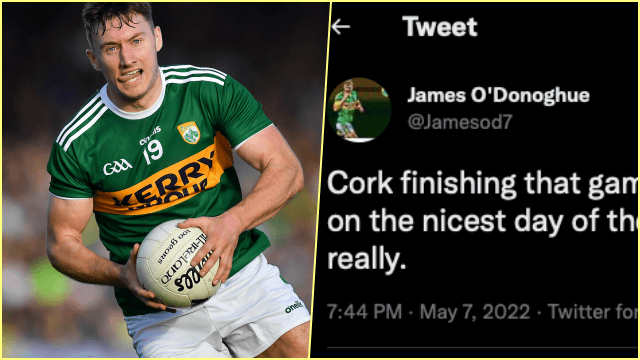 James O’Donoghue goes full Roy Keane with Cork ‘gloves’ dig James O’Donoghue goes full Roy Keane with Cork ‘gloves’ dig