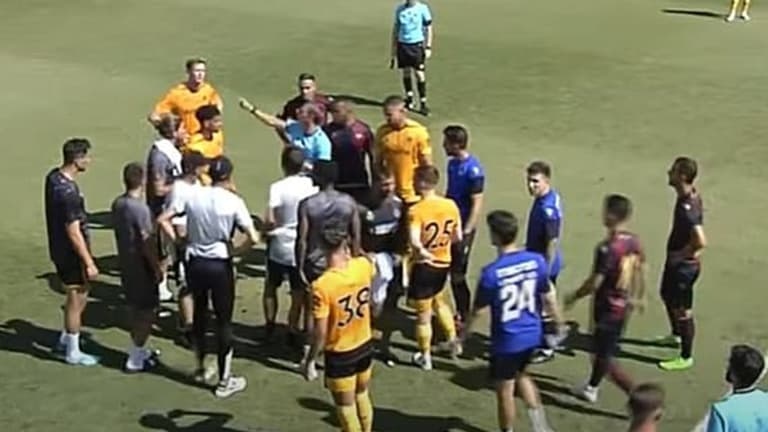 Four players sent off in first half as Wolves pre-season friendly descends into chaos Four players sent off in first half as Wolves pre-season friendly descends into chaos