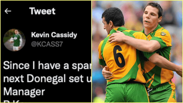 Kevin Cassidy believes former teammate should be the next Donegal manager Kevin Cassidy believes former teammate should be the next Donegal manager