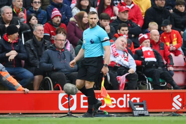 Linesman avoids punishment after ‘elbow incident’ with Andy Robertson Linesman avoids punishment after ‘elbow incident’ with Andy Robertson