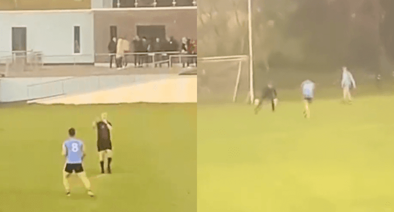 Spectator tries to save his team in Leitrim Gaelic football League as ref starts second half without them Spectator tries to save his team in Leitrim Gaelic football League as ref starts second half without them