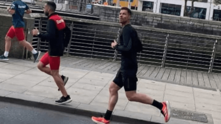 Xabi Alonso spotted out running in Dublin before Europa League final Xabi Alonso spotted out running in Dublin before Europa League final