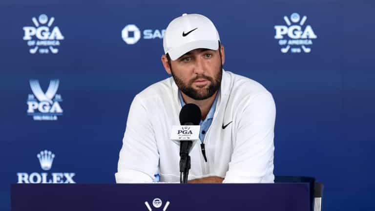 Scottie Scheffler enjoys impressive Friday at Valhalla despite “stretching in a jail cell” Scottie Scheffler enjoys impressive Friday at Valhalla despite “stretching in a jail cell”