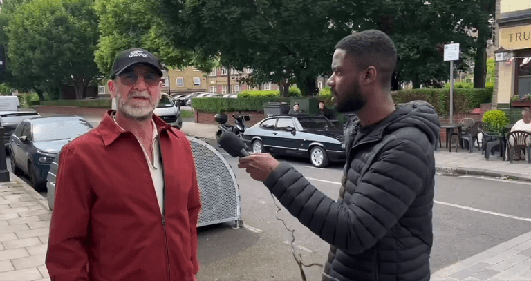 Fans baffled by video of Eric Cantona walking goat on a dog lead through UK town Fans baffled by video of Eric Cantona walking goat on a dog lead through UK town