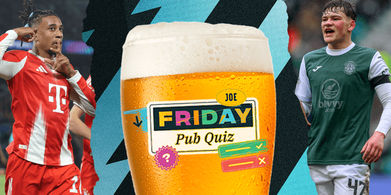 The SportsJOE Friday Pub Quiz: Week 138 The SportsJOE Friday Pub Quiz: Week 138